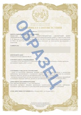 Образец Сертификат СТО 01.064.00220722.2-2020 Нерехта Сертификат СТО 01.064.00220722.2-2020 
